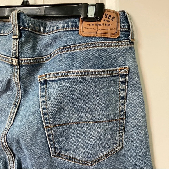 Levi Strauss Signature Regular Straight Leg  Blue Jeans - Picture 3 of 6